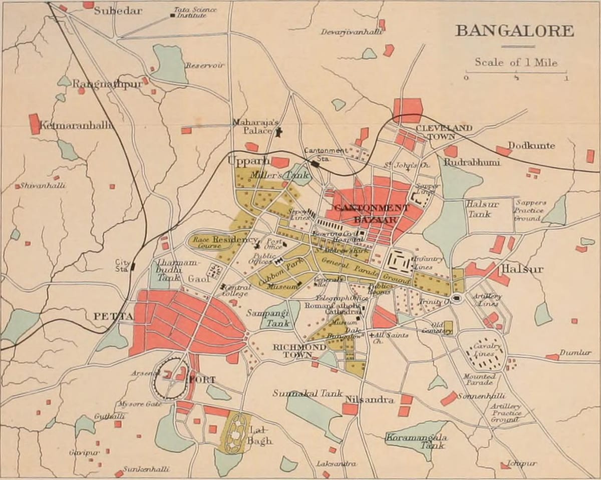 Bangalore ძველი რუკა