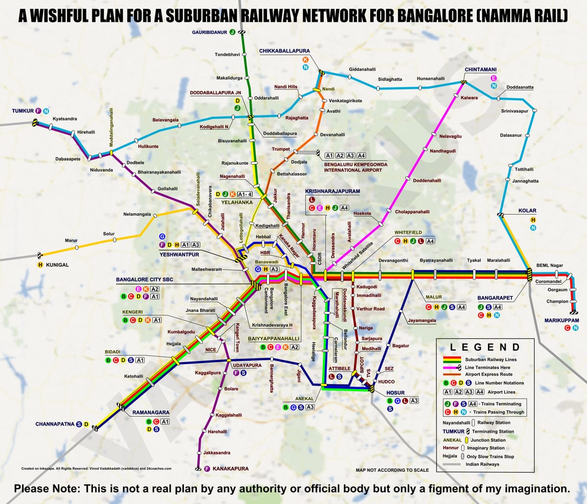 რუკა Bangalore რკინიგზის სადგური