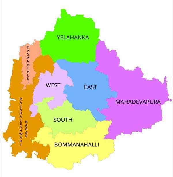 Bangalore BBMP პალატაში რუკა