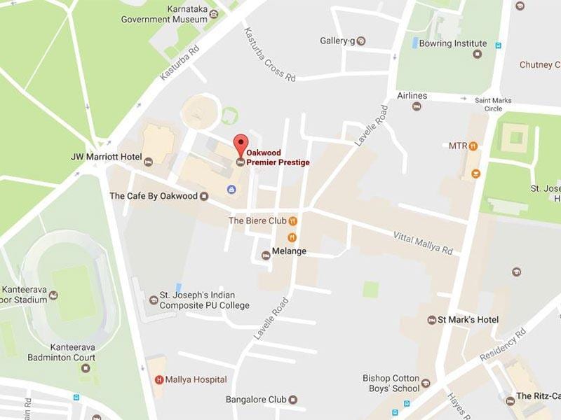 რუკა ub ქალაქის Bangalore