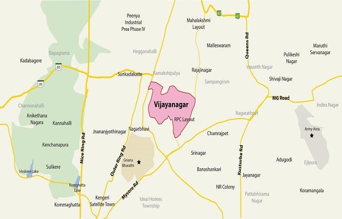 რუკა Vijayanagar Bangalore