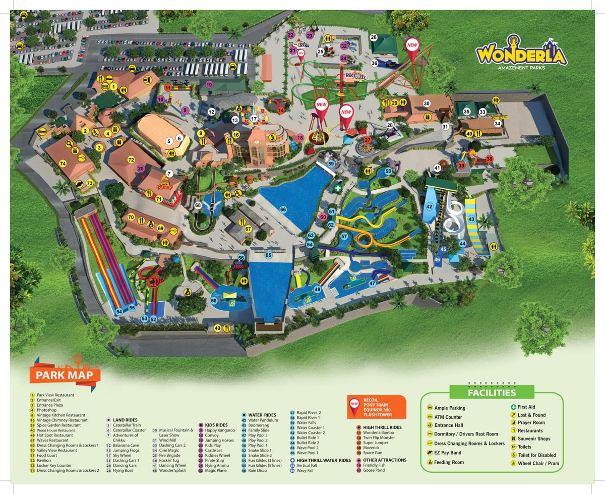 Bangalore Wonderla რუკა
